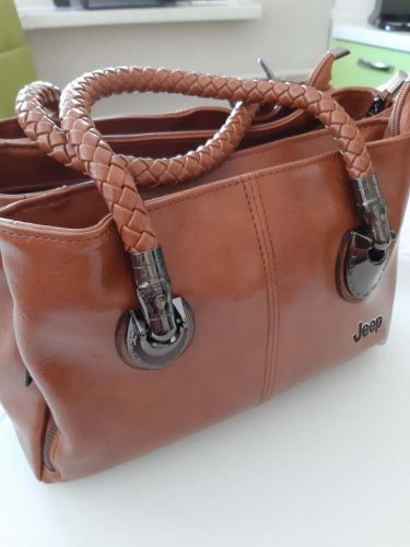 Jeep Triple Zipper Leather Handbag photo review