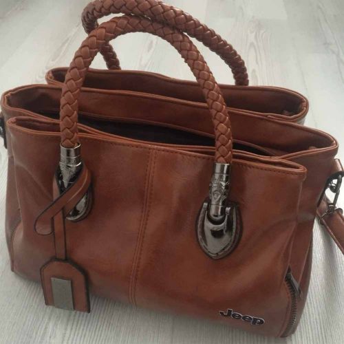 Jeep Triple Zipper Leather Handbag photo review