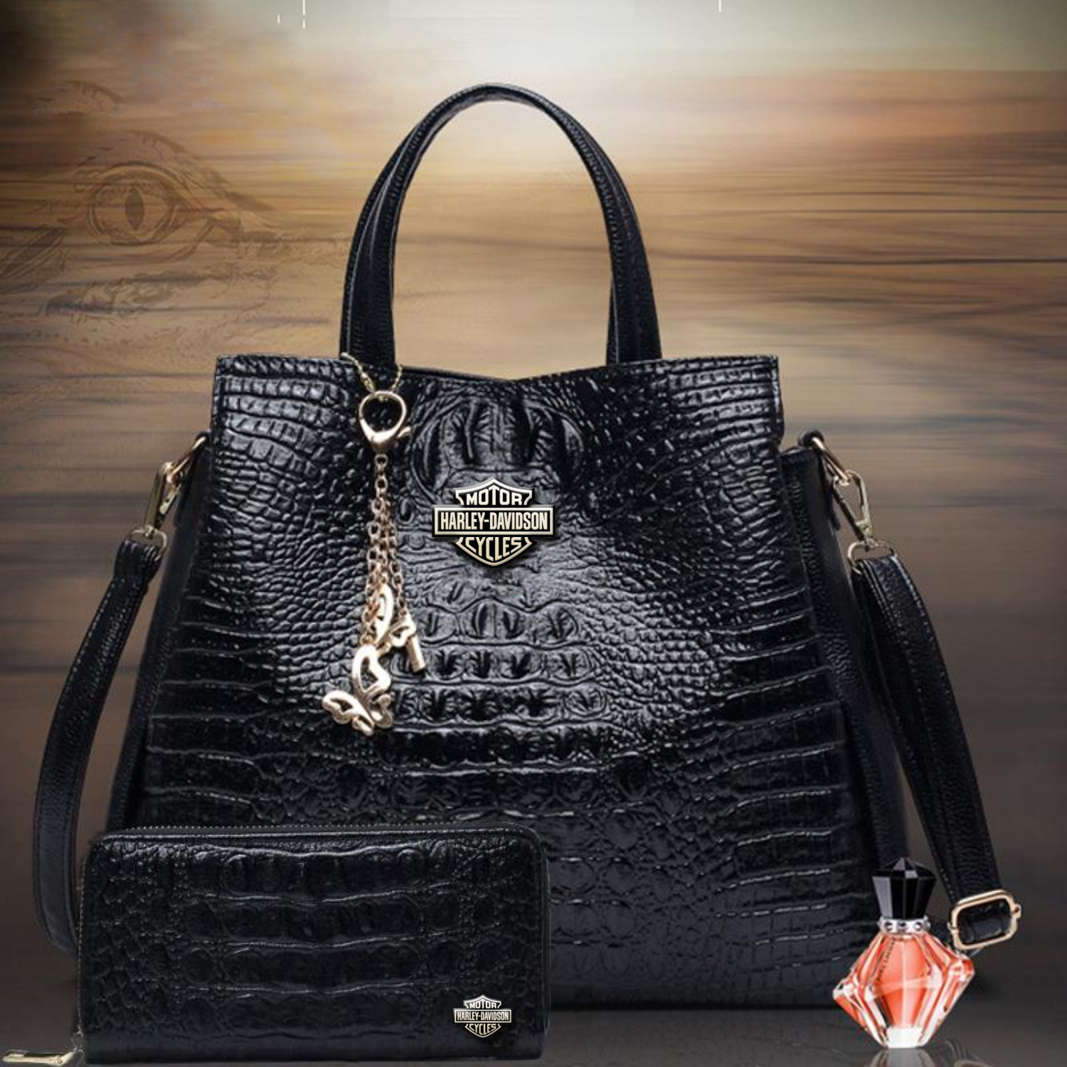 Harley Davidson Crocodile Purse