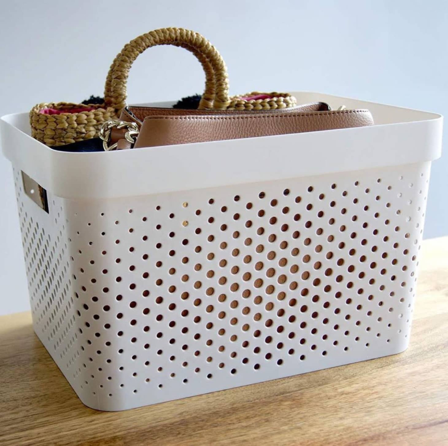 Keep Handbags in Baskets