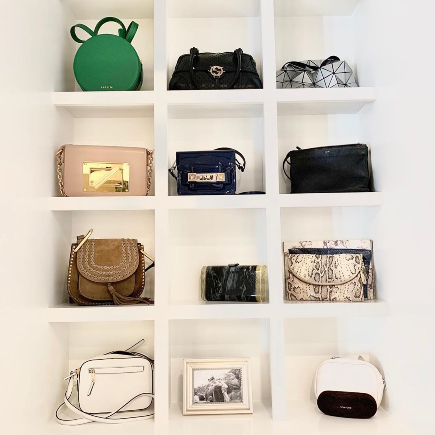 Dedicate a Wall to Purse Storage