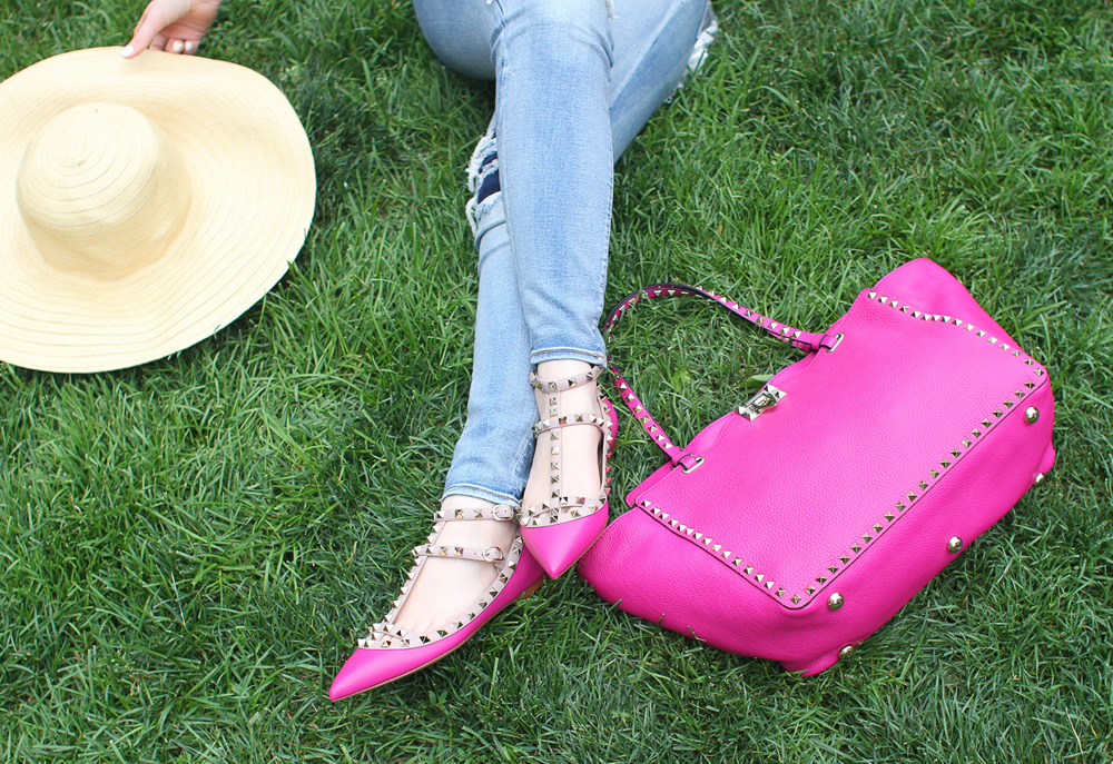 Pink shoes and purses