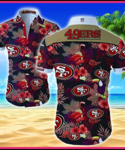 49ers aloha shirt, 49ers hawaiian, 49ers hawaiian shirt, hawaiian 49ers shirt, niners hawaiian shirt, san francisco 49ers hawaiian shirt